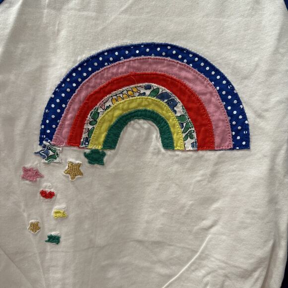 Mini Boden Appliqué Rainbow Raglan Long Sleeve Shirt - Picture 3 of 7